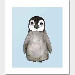 Cute emperor penguin chick Posters and Art